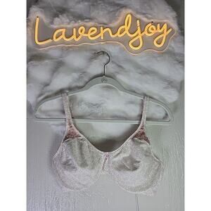 BALI Light Lift Side Shaping Lightly Lined Underwire Bra White Pink Womens 36C